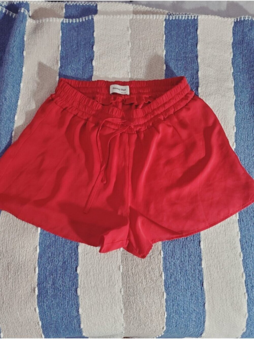 Aritzia Sunday Best Red Lounge Shorts